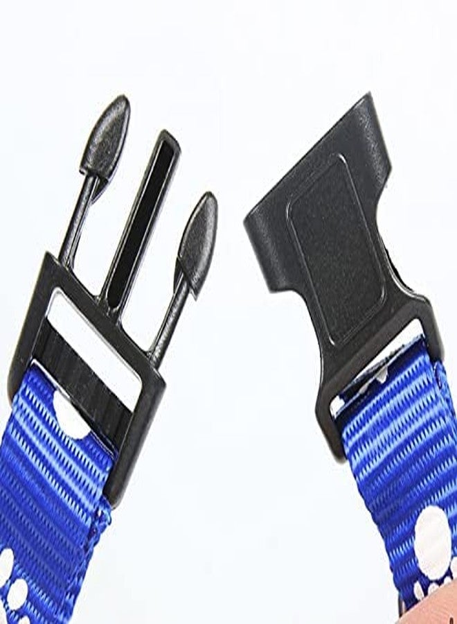 KittuPet Adjustable | Cute Paw Print Heavy Duty | No Pull Pet Back Clip Halter Harness and Leash for Small Dogs and Cats (S# (Chest 28 cm - 38 cm), Blue) - Image 3